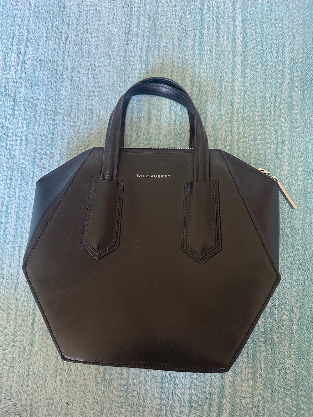 Sage Aubrey Leather Tote